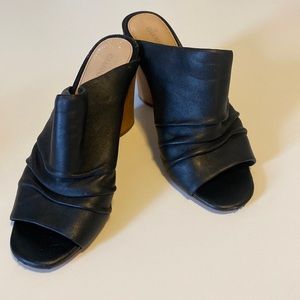 Gianni Bini Chunky Heel Open Toed Mule